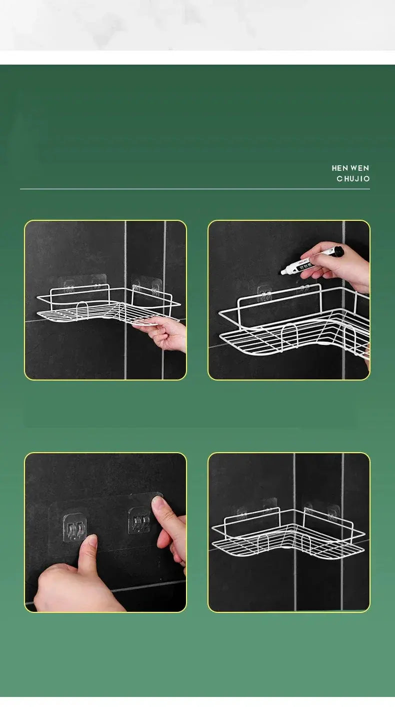 Clutter Free Bath Triangle Shelf Storage — product view 14