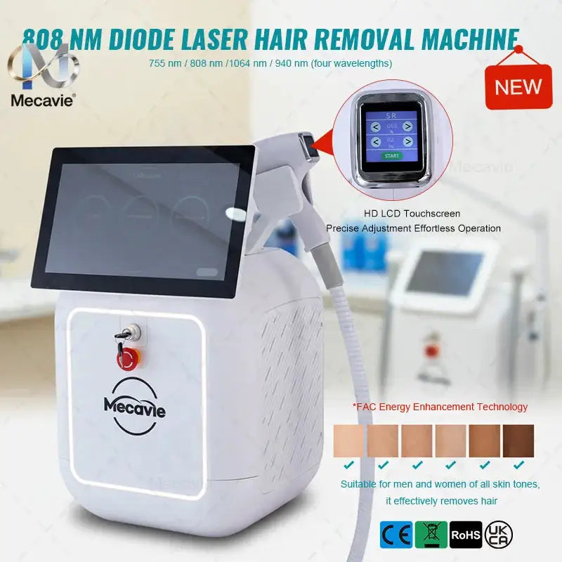2026 Salon Home Titanium 808 Diode Laser Hair Removal Machine 6-Wave Painless Permanent Portable 5000W Device for All Skin Types
