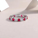 S925 Silver Blue Star Moissanite Ring