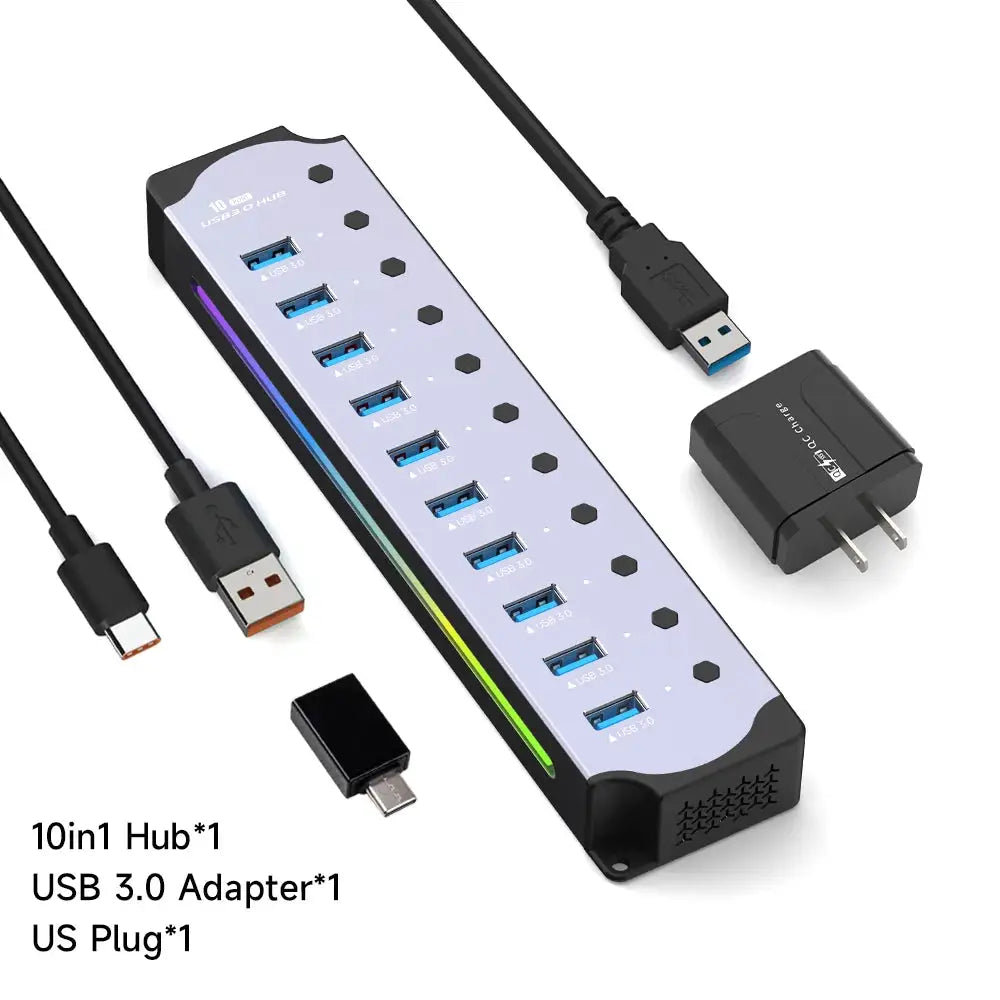 Port USB Hub - Powered RGB Switch — product view 15