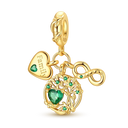 Golden Charm Beads Sterling Silver