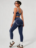 Activewear Set Women Tummy Control High Rise Leggings