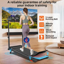 Armrest Telescopic Under Desk Walking Pad Treadmill LED Display