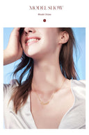 Four-Leaf Clover Foldable Sterling Silver Clavicle Chain