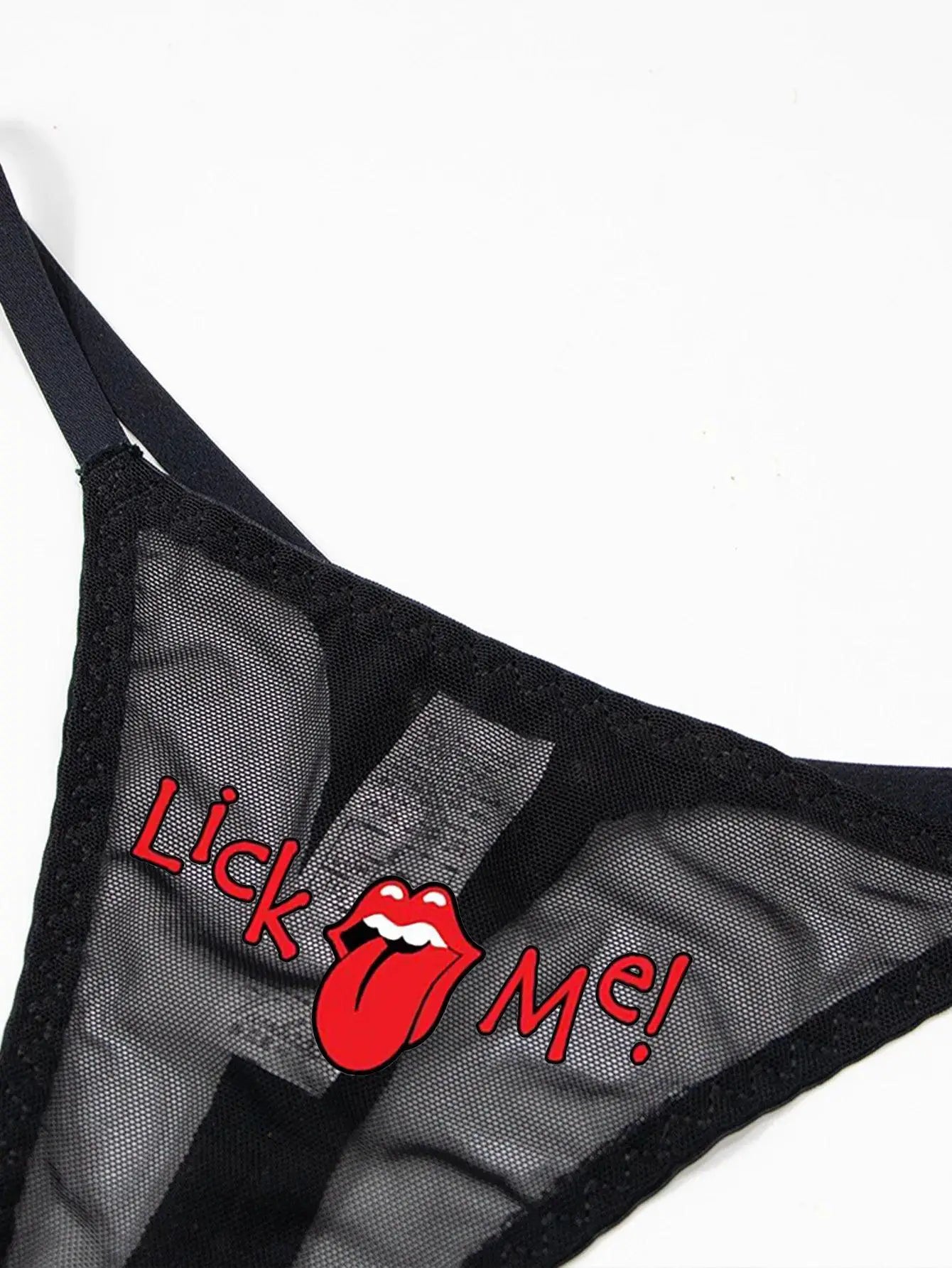 Sultry Mesh Thong Lingerie Femme Fatale Seduction Wear