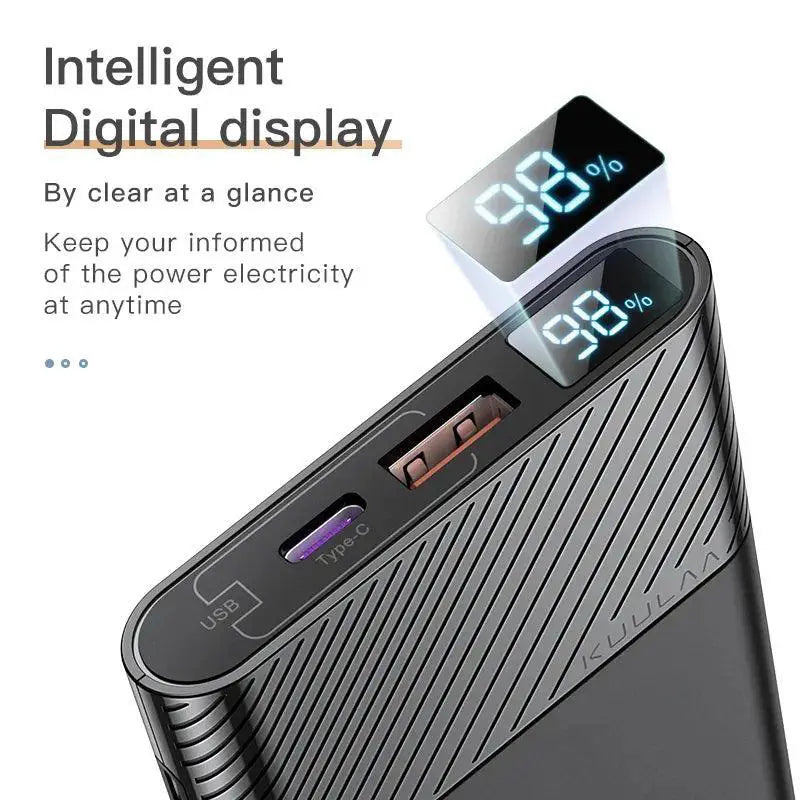 Portable Fast Charge Power Bank With Dual Ports Travel Ready
