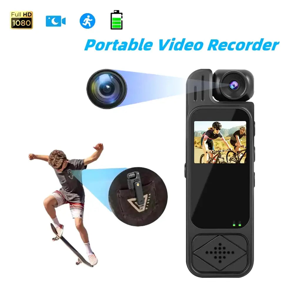Min Camera HD 1080P Sports DV Portable Video Recorder Infrared Night Vision Body Cam Camcorders Site Enforcement Recorder