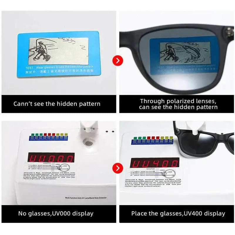 Unisex Retro Polarized Square Sunglasses For Summer Driving