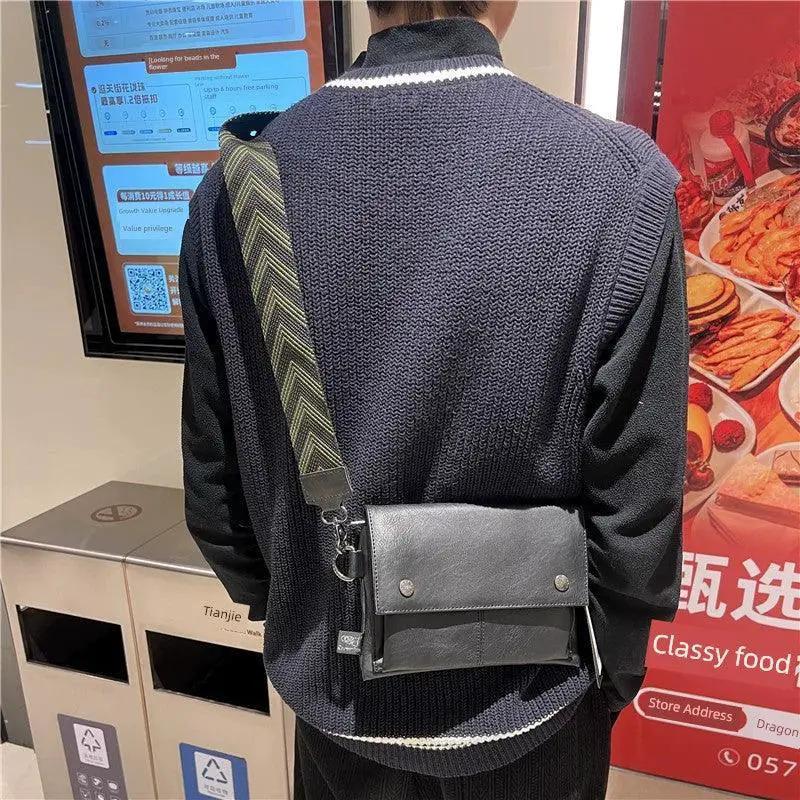 2024 Ribbon Messenger Bag Youth Street Style Stripes