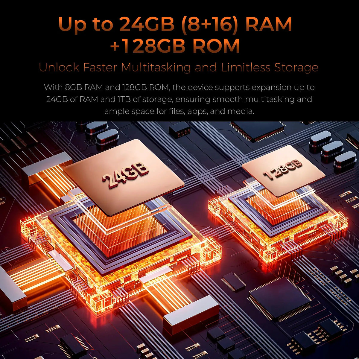 OUKITEL WP53 Rugged Phone 24GB+128GB 11000mAh Battery Android 15 Smartphone 6.52" HD+ Display 128dB Loudspeaker 13MP Camera IP68