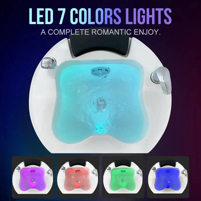 Luxury Massage Foot Bath Basin Electric Spa Footbath Basin with Surging Pump & Shower Head - Relaxation Detoxification Foot Bath