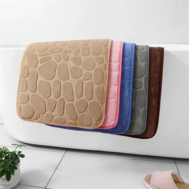 VIKAMA 40X60CM Coral Fleece Non Slip Bathroom Floor Mat