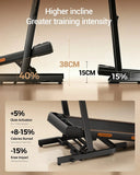 UMAY Folding Treadmill 3HP Motor LED Display For Compact Home Gym