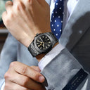POEDAGAR Square Steel Men Luminous Watch