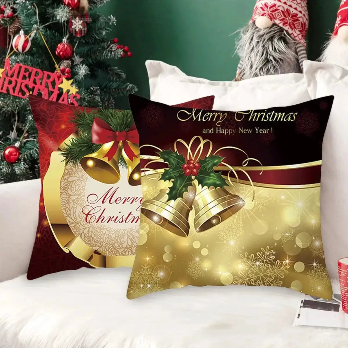 Festive Joy Christmas Cushion Cover For Holiday Decor Gift
