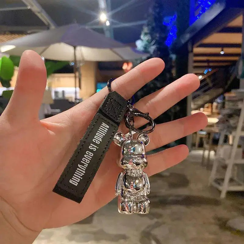 Sparkling Crystal Bow Tie Bear Keychain — product view 17