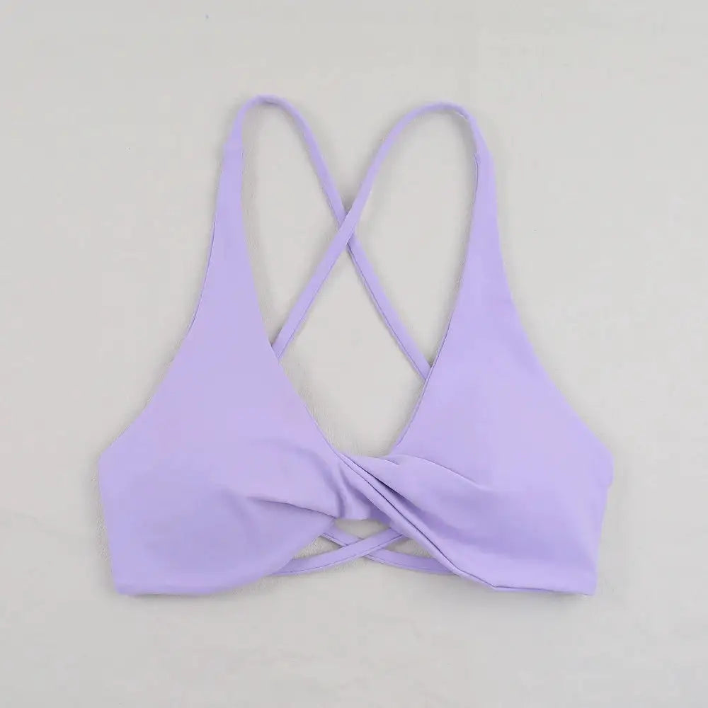 Sexy Slim Shoulder Straps Somfortable High Stretch Sports Underwear Gym Workout Breathable Detachable Yoga Bra