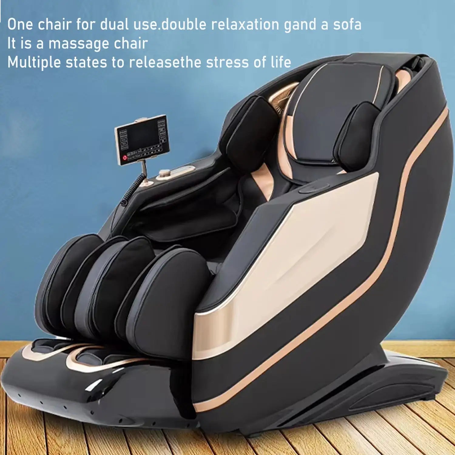 Full Body 4D Massage Chair Zero Gravity Shiatsu Kneading Foot Massage Back Heating Multi Modes Electric Recliner Sofa For Home P