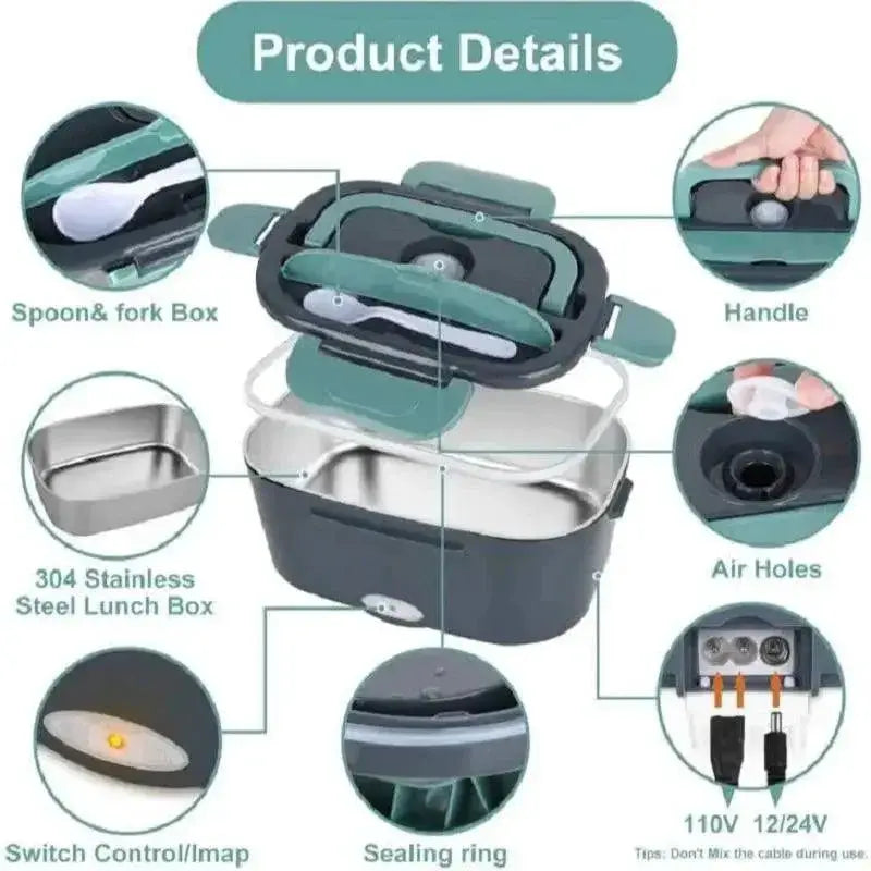Portable Electric Lunch Box Warmer For Home And Car