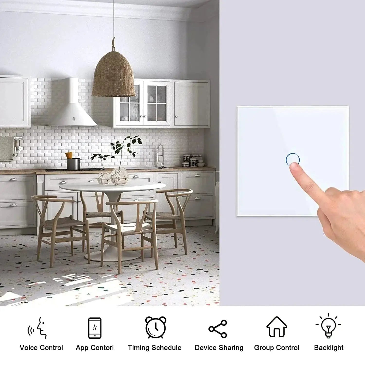 Tuya WiFi Smart Switch Voice Control Remote Access Alexa