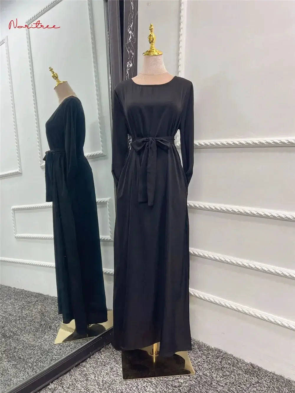 Silky Satin Dubai Abaya Modern Elegance And Comfort Dress