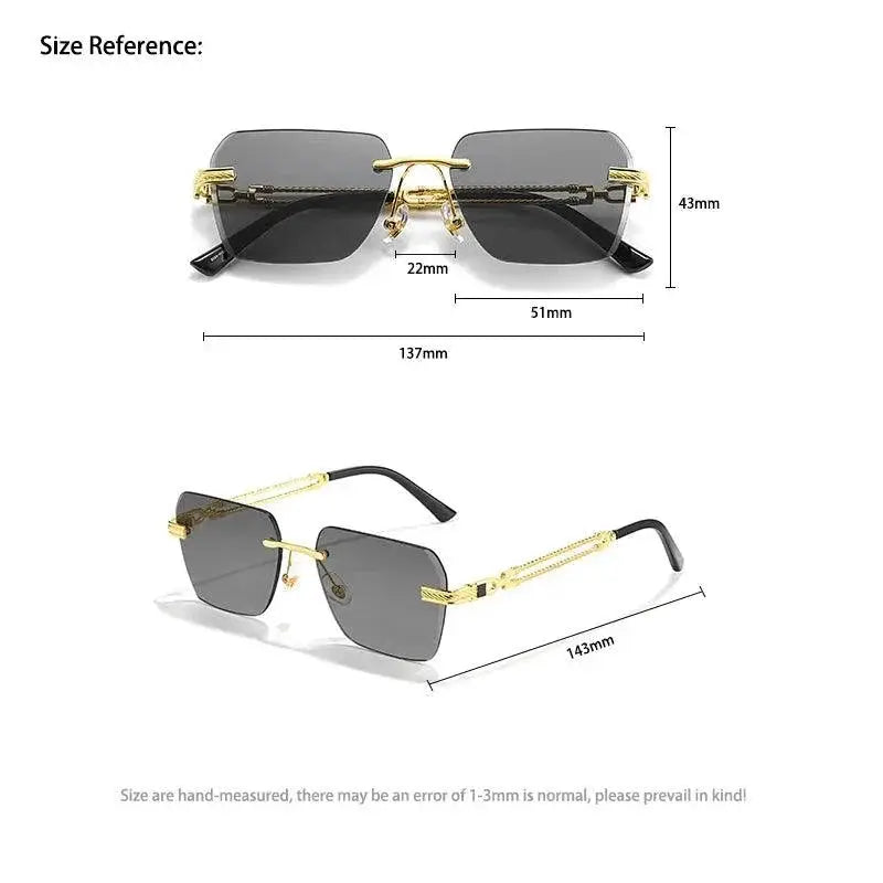 Rimless Pilot Sunglasses UV400 Protection For Every Occasion