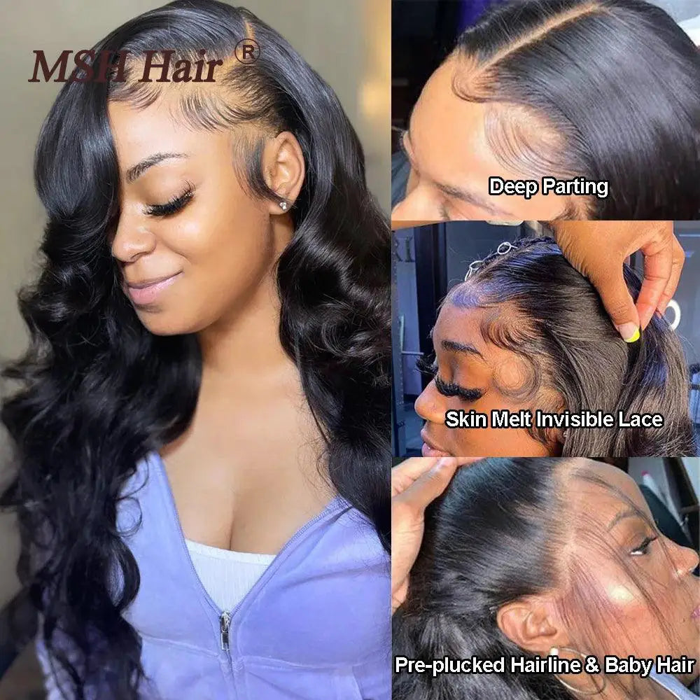 Luxurious Brazilian Remy Body Wave HD Lace Front Wig