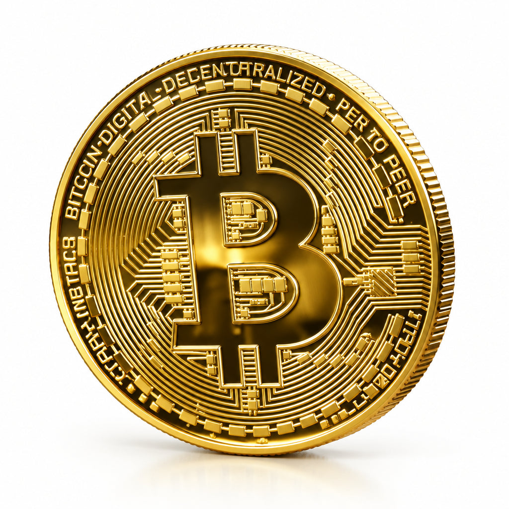 Gold Plated Bitcoin Collectible Coin — product view 1