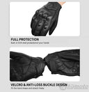 Vintage Black Leather Motorcycle Gloves for Men Biker Racing