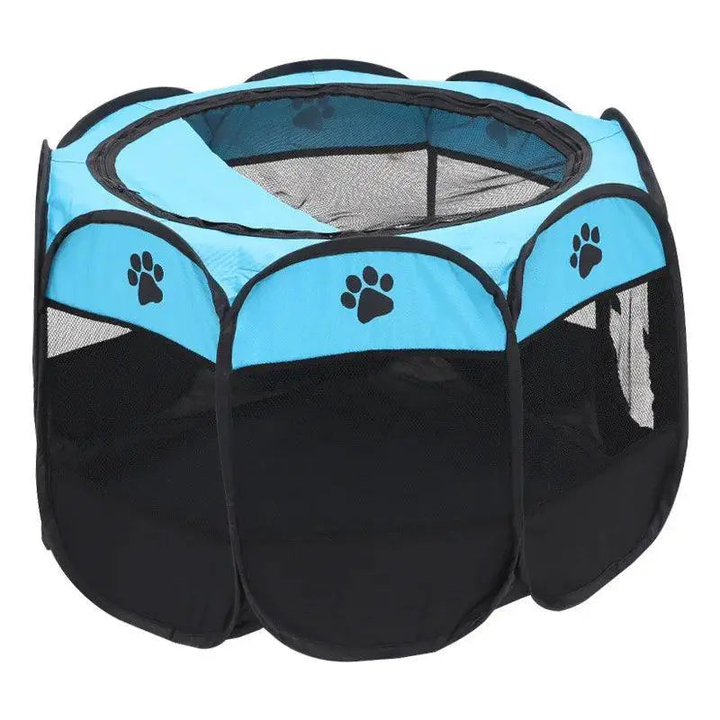 Foldable Outdoor Cat Tent for Summer Use — Blue1