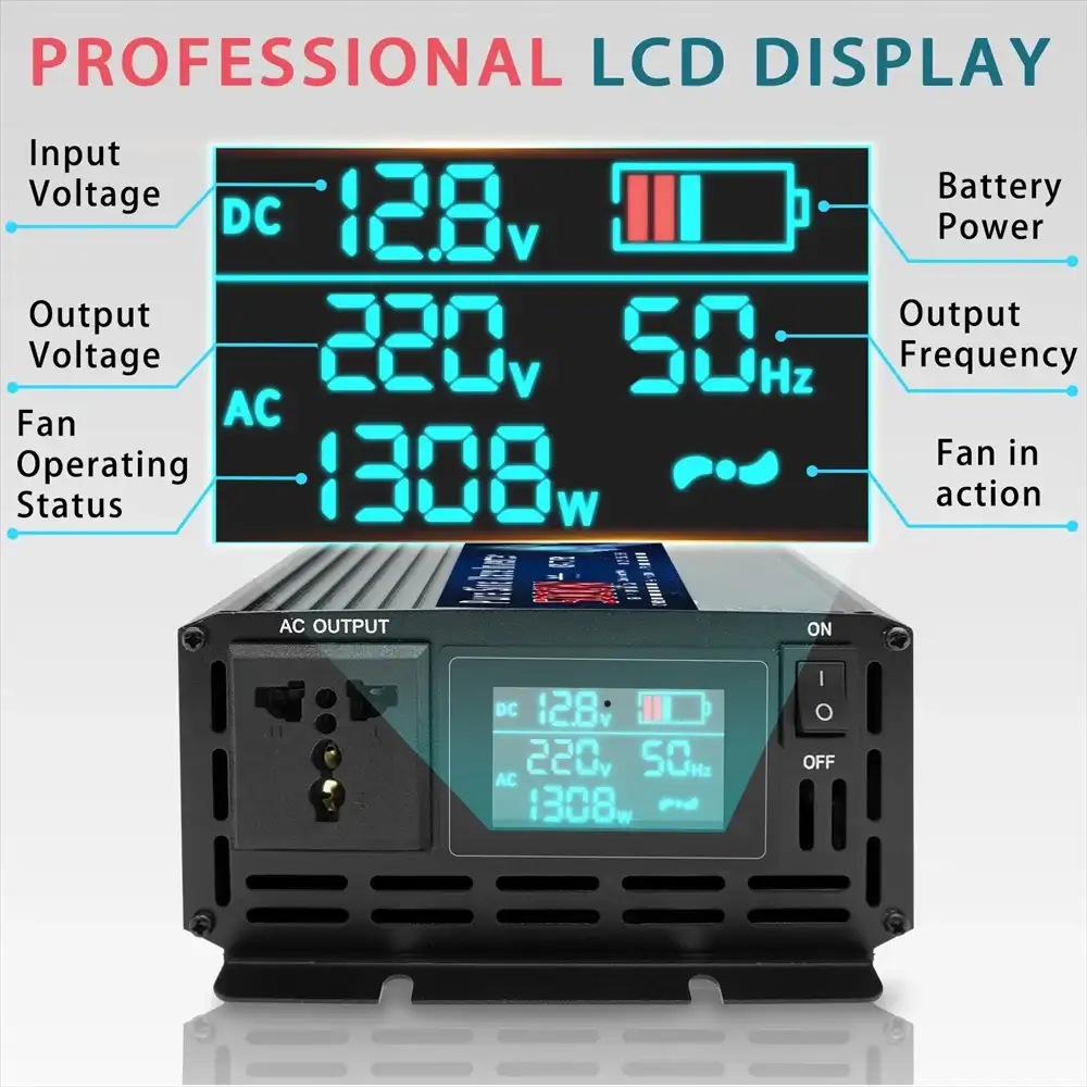 1500W Pure Sine Wave Inverter Solar DC AC Converter