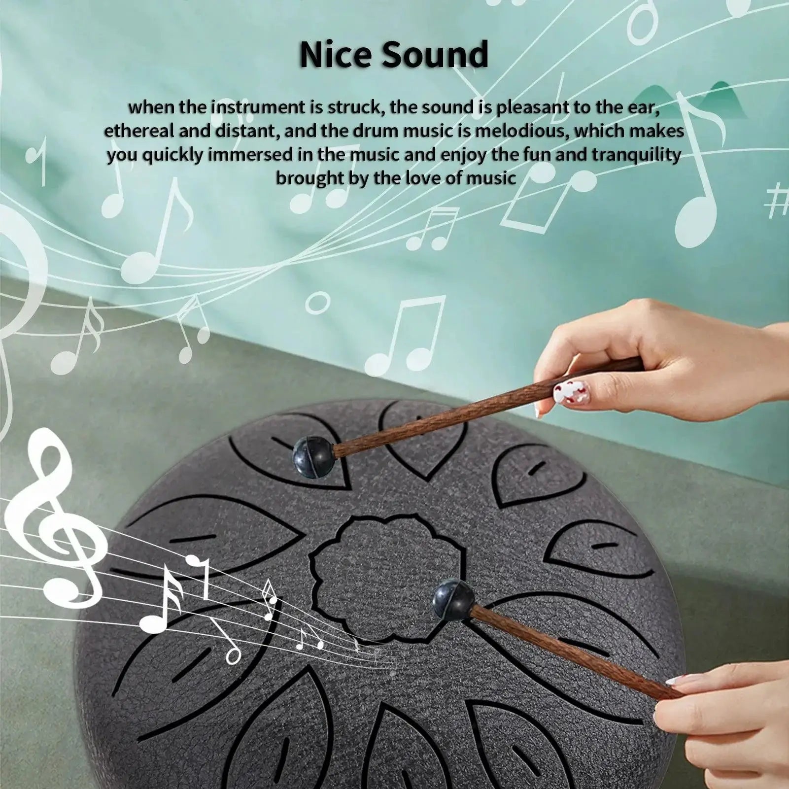 6 Inch Steel Tongue Drum 11 Notes Handpan C Key Yoga