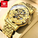 Olevs Men Skeleton Mechanical Watch