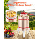 SucceBuy Fruit Wine Press Solid Wood Basket w/ Blocks Heavy