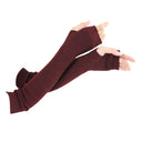 Long Fingerless Knit Arm Warmers