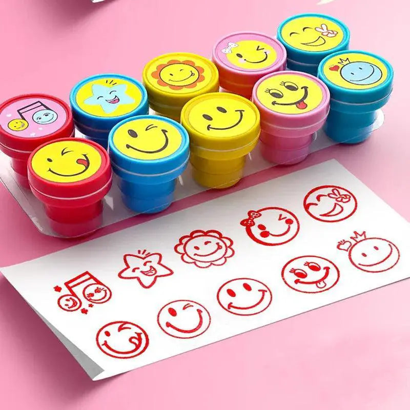 Assorted Kids Self Ink Stamps Variety Pack Gift Set