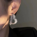 Zircon Leaf Earrings for Women Sparkle