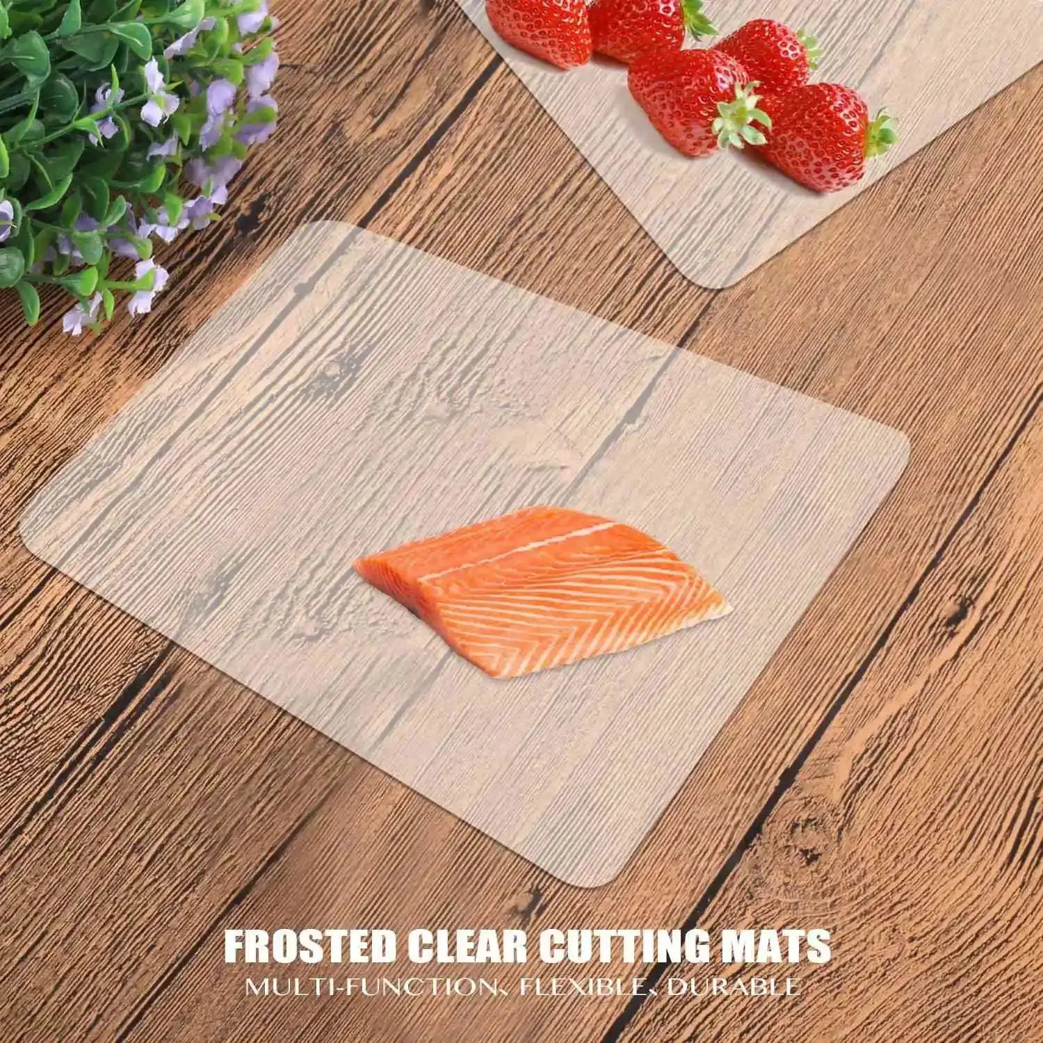 Clear Plastic Cutting Board Mats Set Of 7 17.5x12 Inches