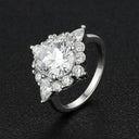 Sterling Silver Silver Moissanite Ring For Women