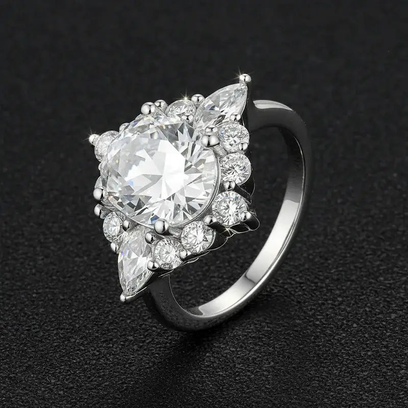 Sterling Silver Silver Moissanite Ring For Women — product image 4