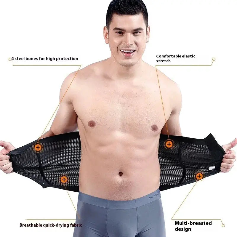Men's Breathable Adjustable Waist Trainer For Control