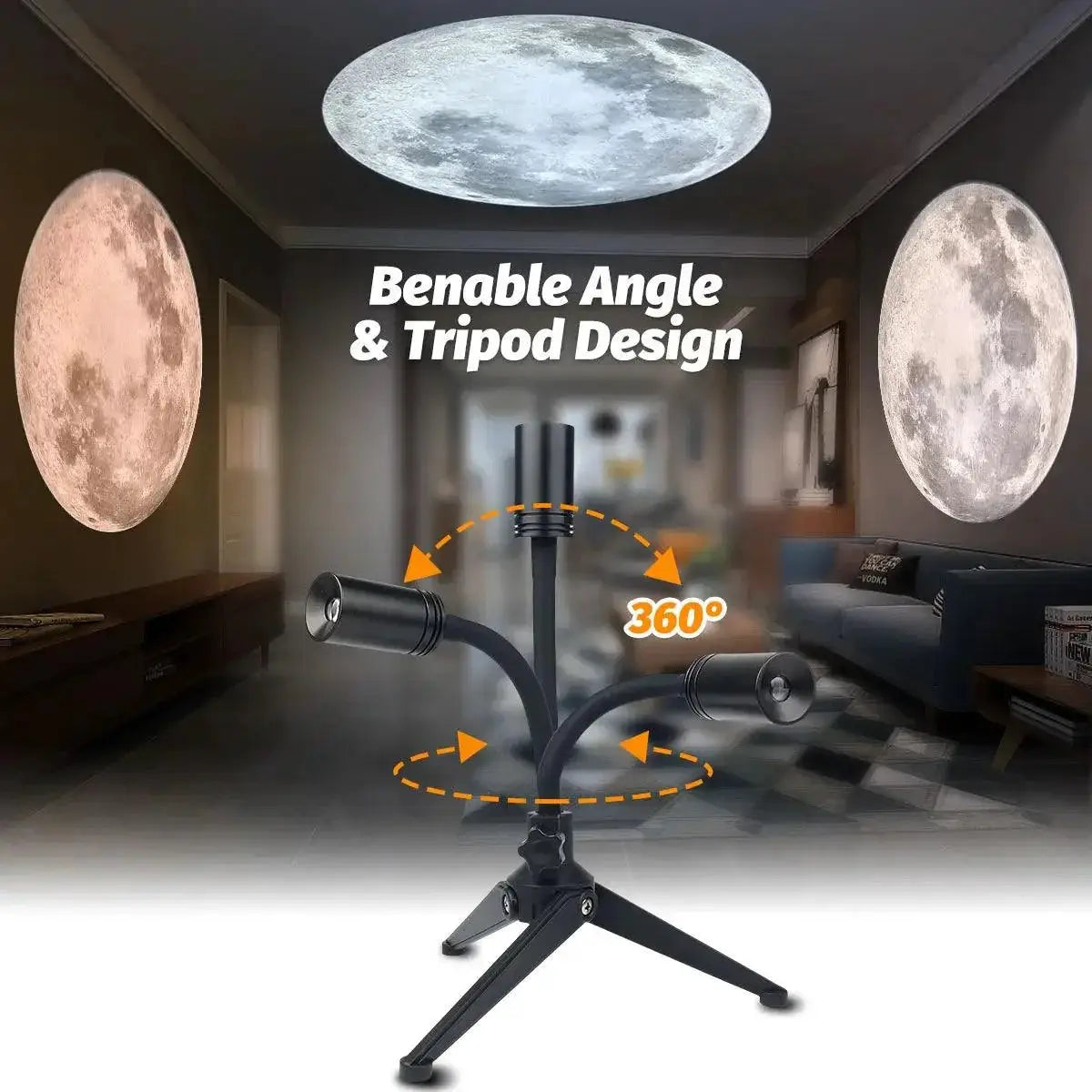 Celestial Moon Projector Night Light USB Power Supply