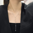 Round Moissanite Pendant Necklace in Sterling Silver