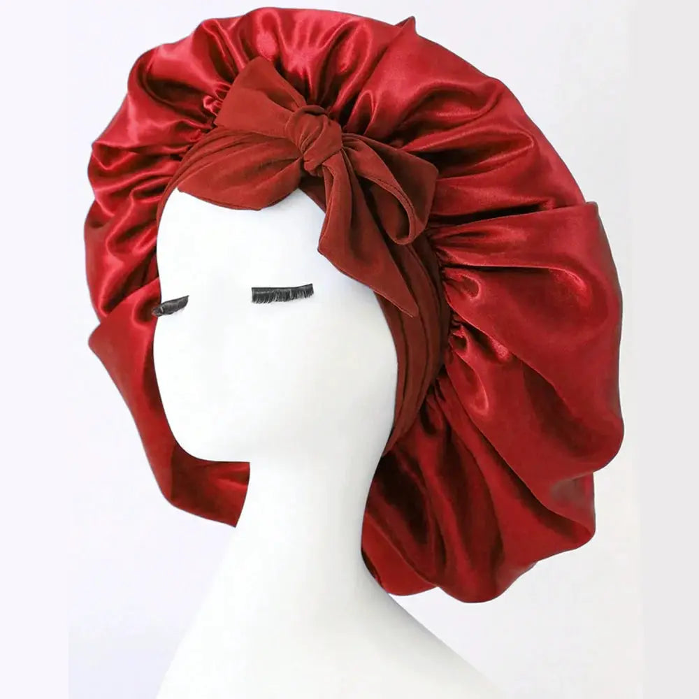 SatinSleep Satin Sleep Bonnet With Adjustable Tie Band - Protects Hair Overnight