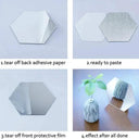 Hexagon Mirror Wall Decor Enlarges Space