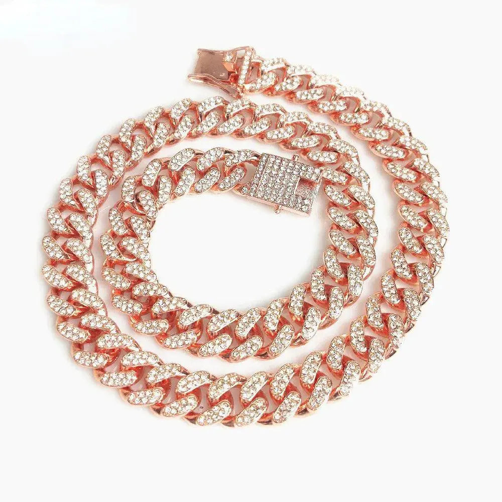 Luxury Diamond Dog Chain Collar For Pets Stylish Design