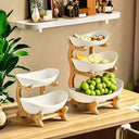 Two Tier Plastic Fruit Serving Tray