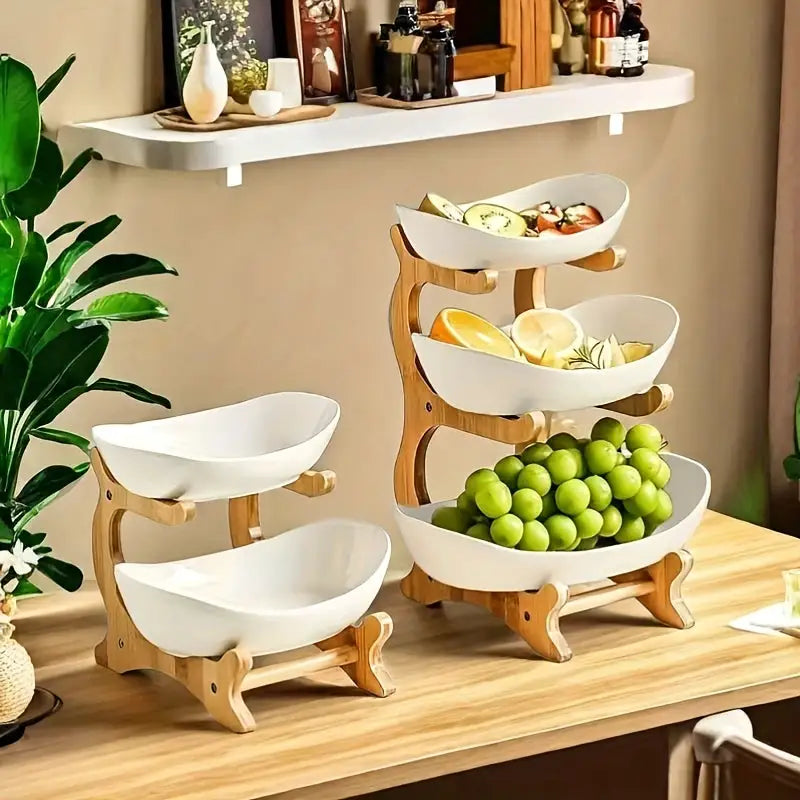 Two Tier Plastic Fruit Serving Tray — product image 5