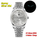 Watchdives WD1954 Men Watches Tiger Eye Stone Dial VH31 Sweep Quartz Watch Ar Sapphire Lumes BGW9 100M Waterproof Luxury Relojes