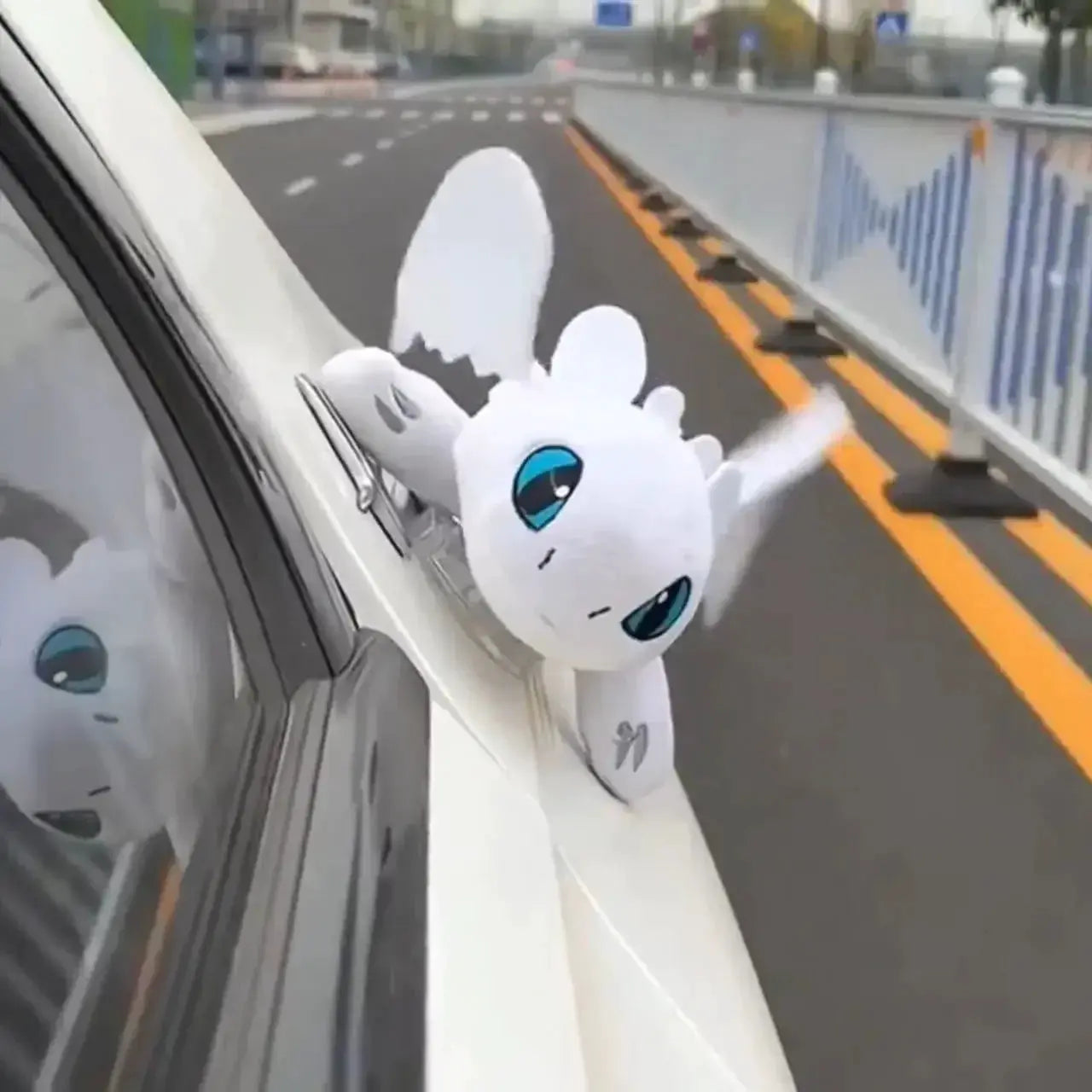 Cartoon Plush Black Flying Dragon Car Toy Ornaments